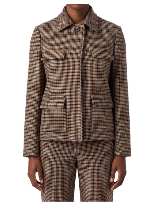 Giacca completo overshirt pied-de-poule P.a.r.o.s.h. | D420478LAURIE804 FANT BEIGE